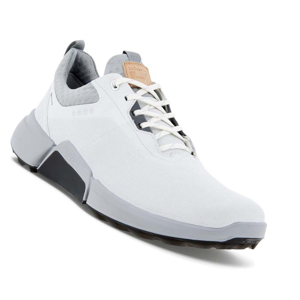 Men's Ecco Biom H4 Golf Shoes White | USA 542JPQ